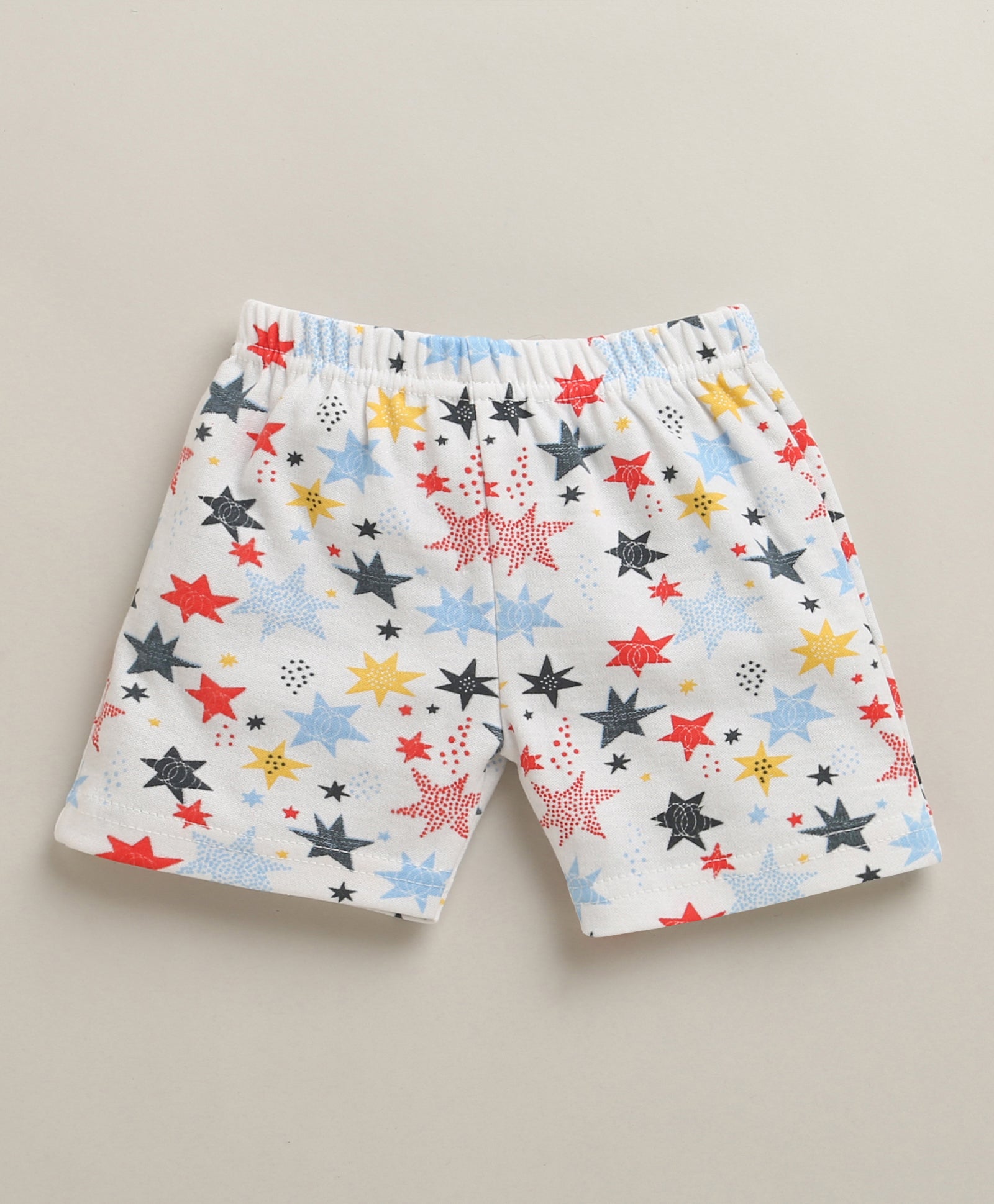 BUMZEE Navy & White Baby Boys Half Sleeves Jabla & Short Set