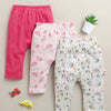 Pink & White Baby Girls Diaper Pants / Leggings / Pyjamas Pack Of 3