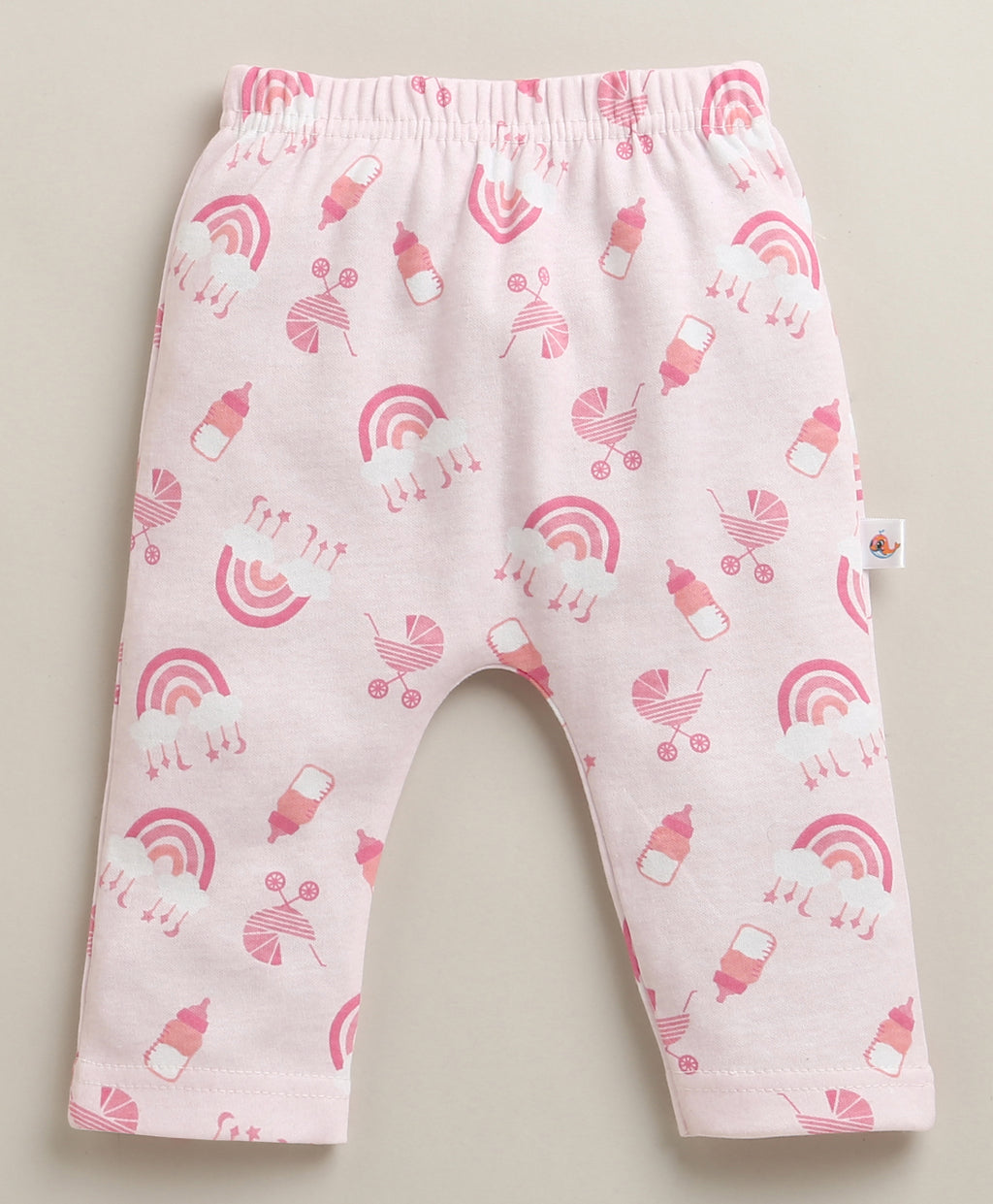 Bumzee Pink & White Animal Print Diaper Pants, Pack of 3, 100% Cotton