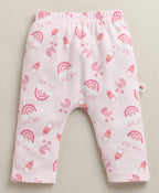 Bumzee Pink & White Animal Print Diaper Pants, Pack of 3, 100% Cotton