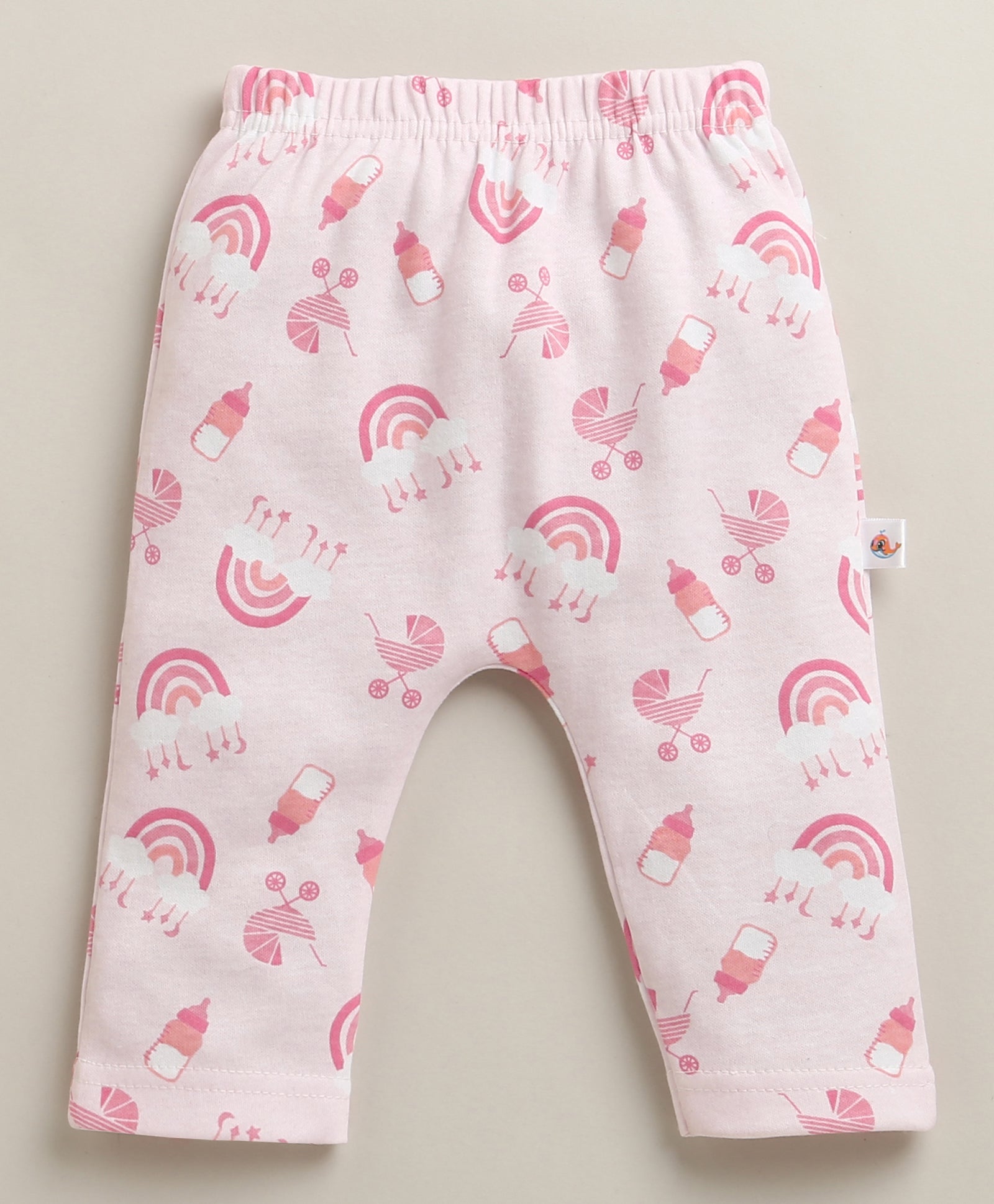 Pink & White Baby Girls Diaper Pants / Leggings / Pyjamas Pack Of 3