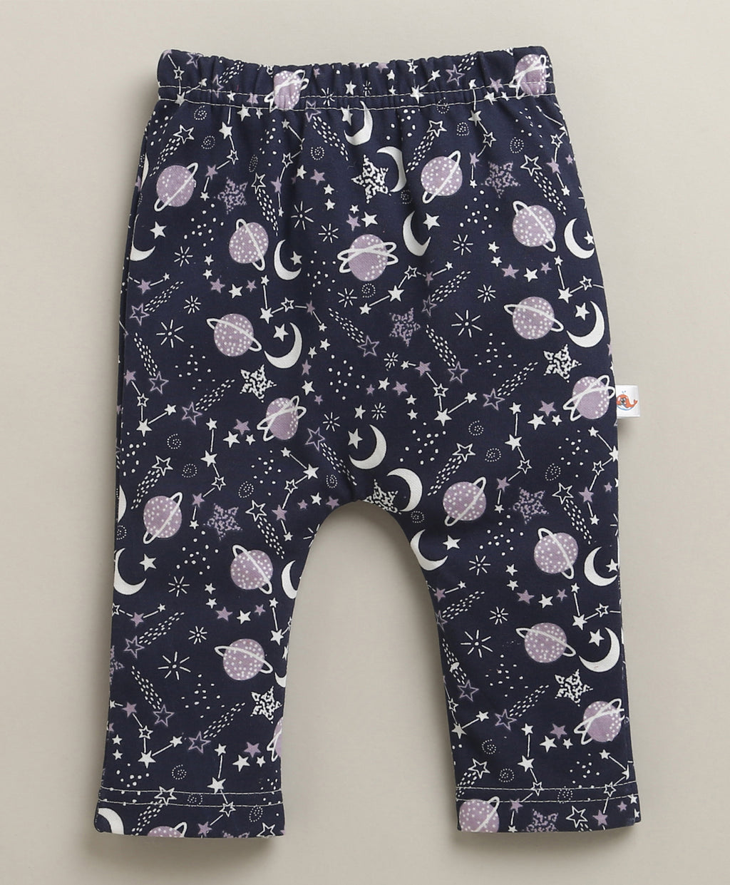 Bumzee Lavender & Peach Graphic Print Diaper Pants, Pack of 3, 100% Cotton