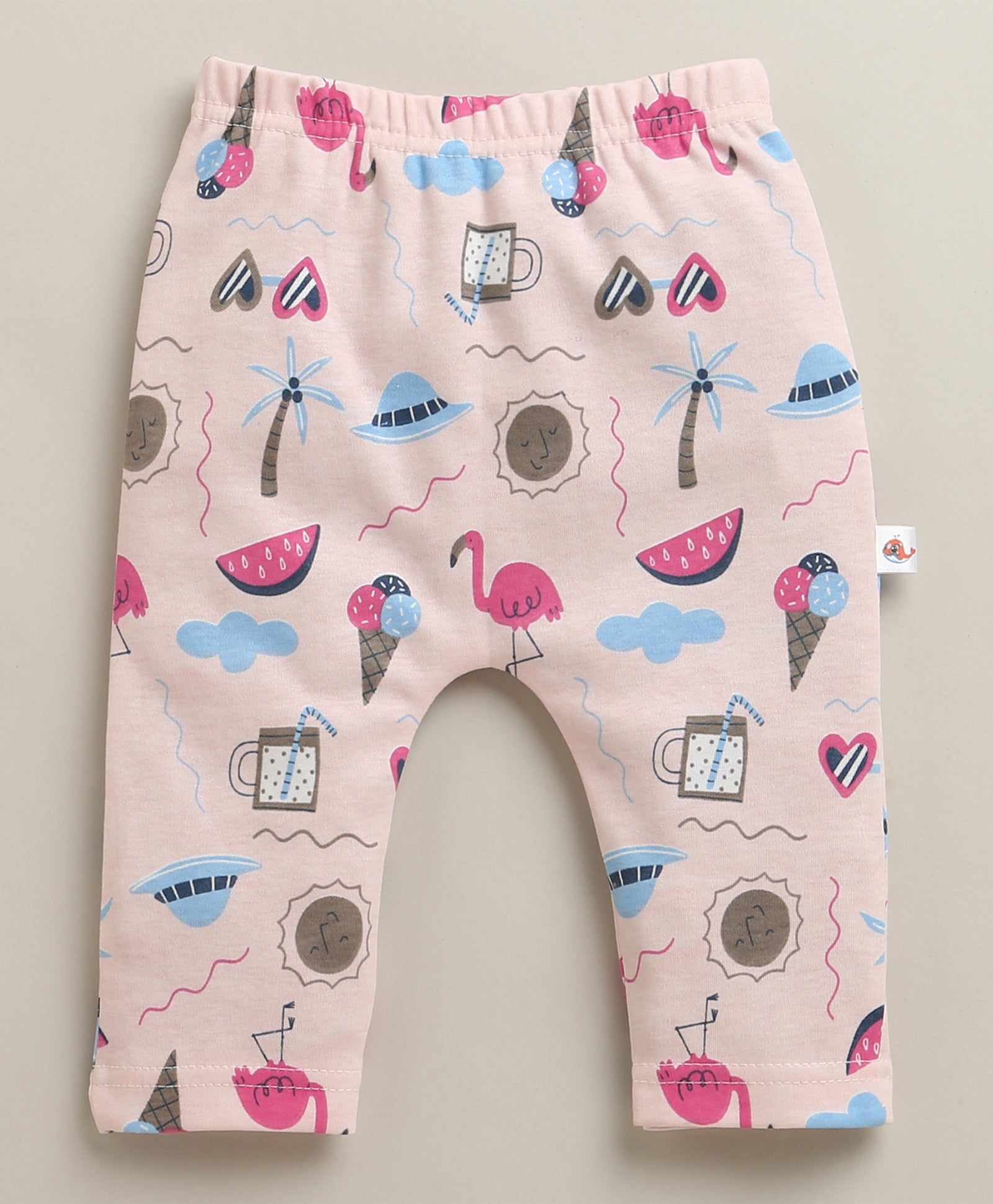 Lavender & Peach Baby Girls Diaper Pants / Leggings / Pyjamas Pack Of 3