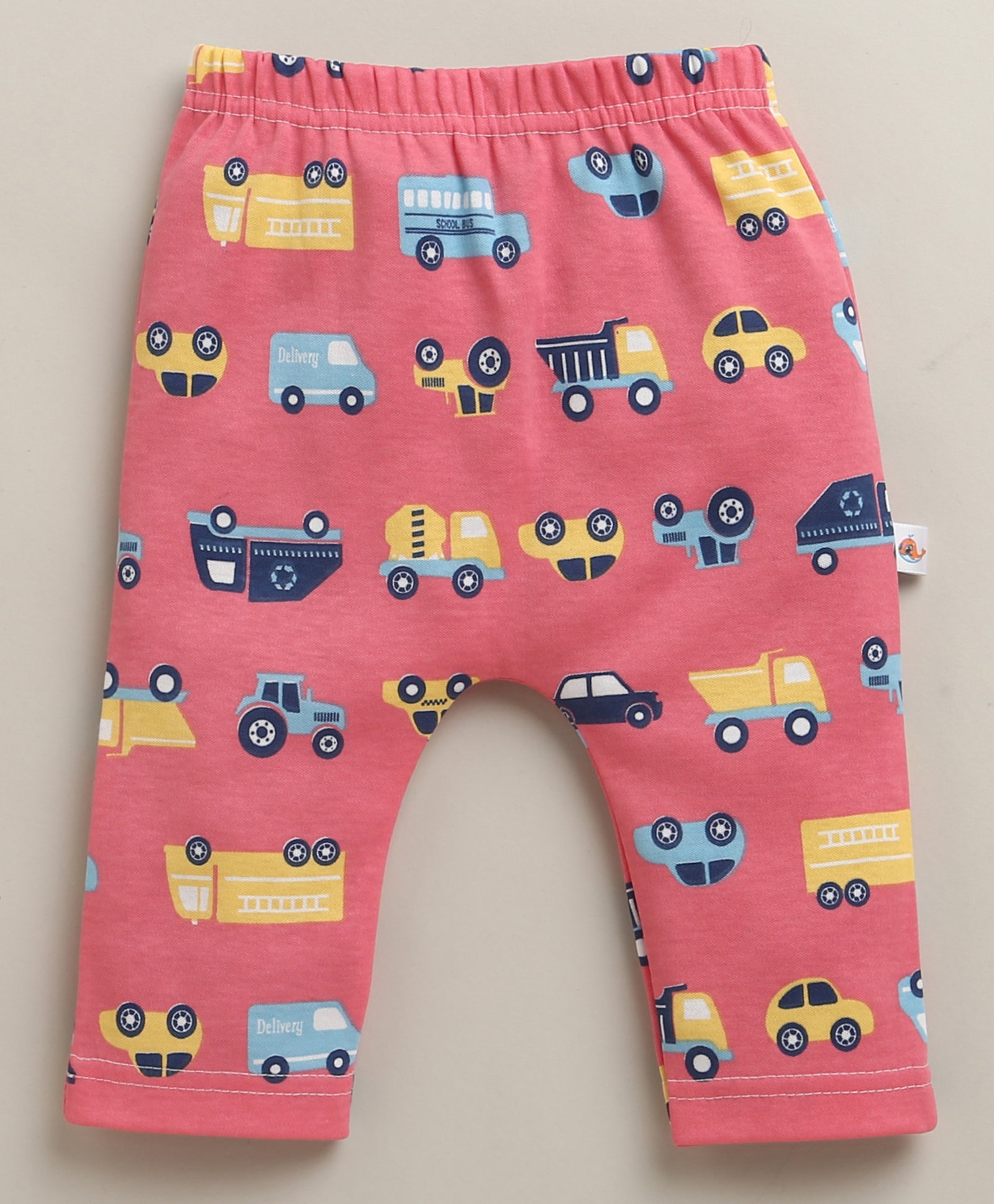 Navy & Coral Baby Boys Diaper Pants / Leggings / Pyjamas Pack Of 3