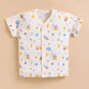 BUMZEE Cream Baby Boys Half Sleeves Jabla & Short Set