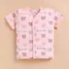 BUMZEE Peach Baby Boys Half Sleeves Jabla & Short Set