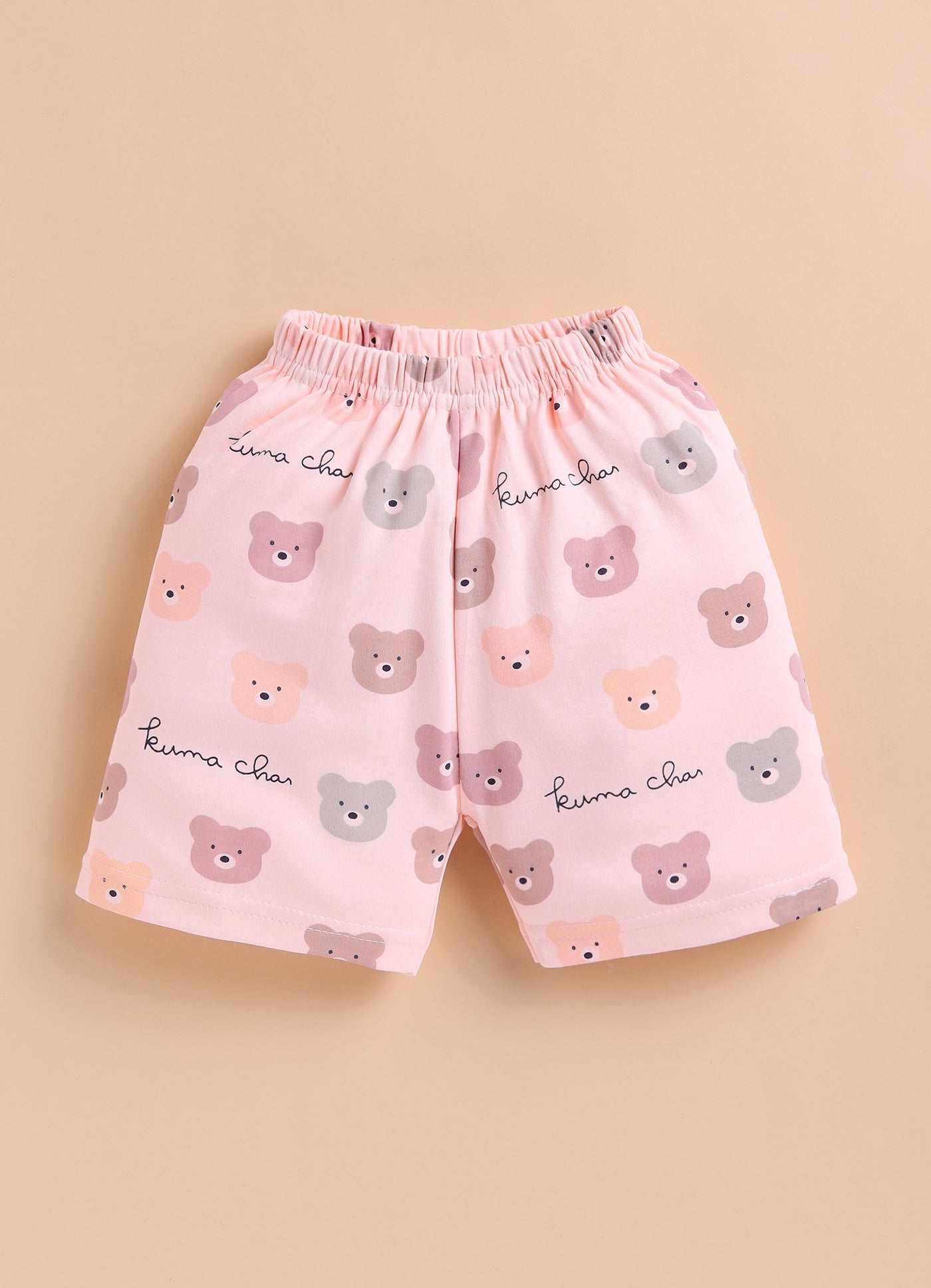 BUMZEE Peach Baby Boys Half Sleeves Jabla & Short Set