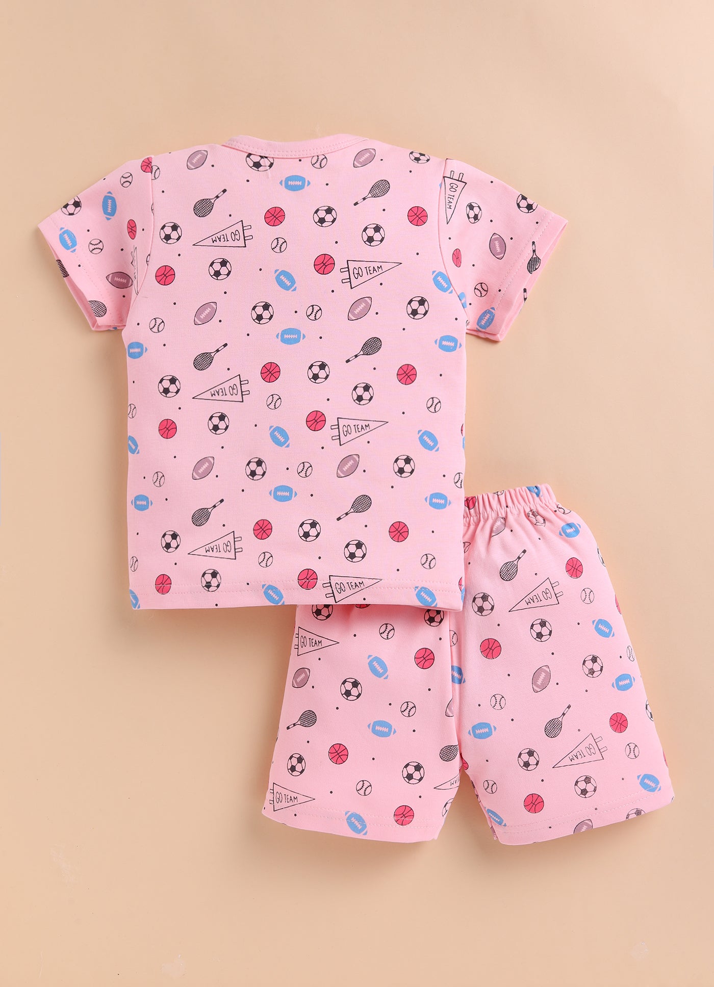 Peach Baby Boys Half Sleeves Jabla & Short Set