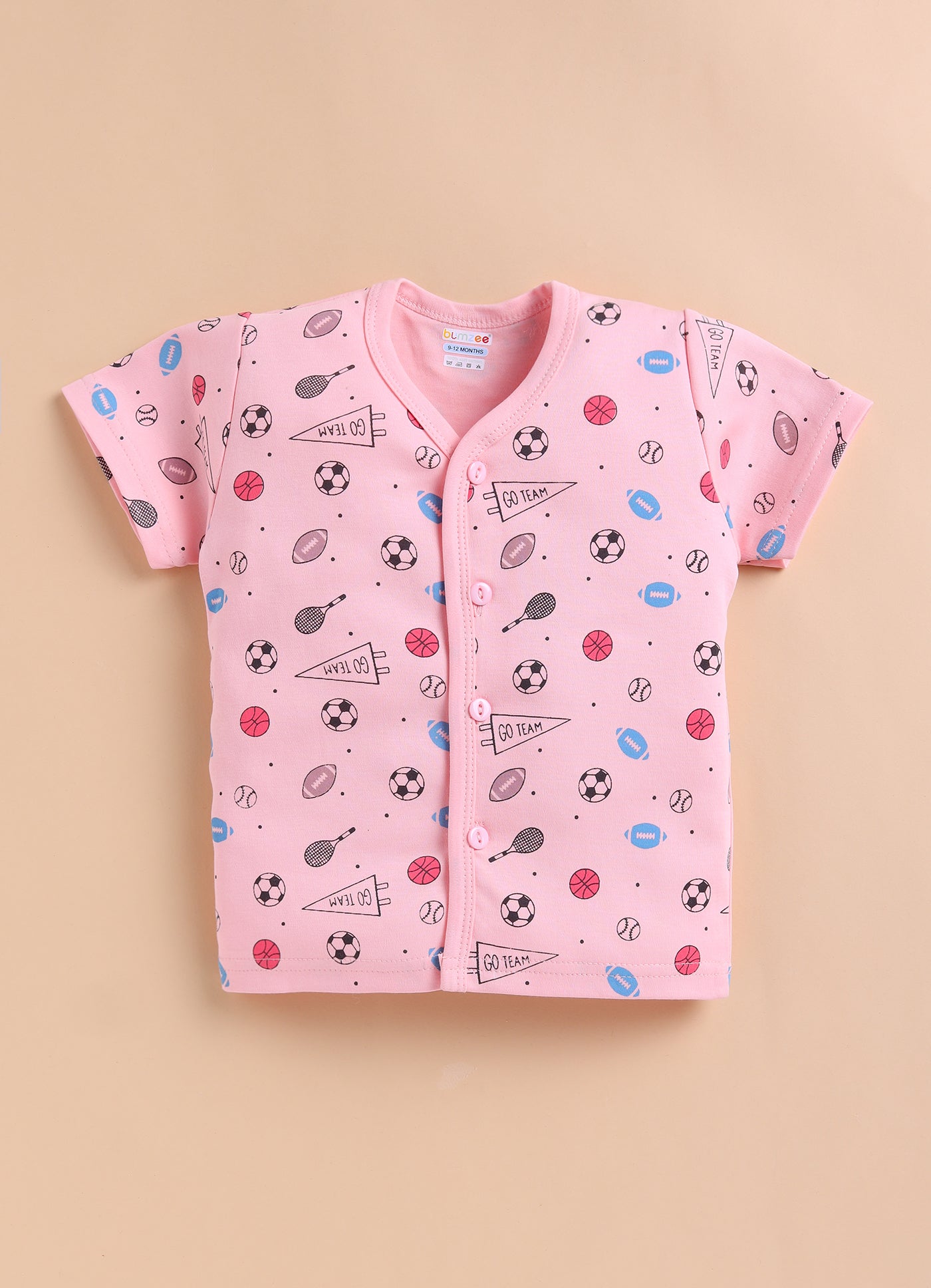 Peach Baby Boys Half Sleeves Jabla & Short Set