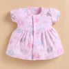Pink Girls Cap Sleeves Frock With Panty