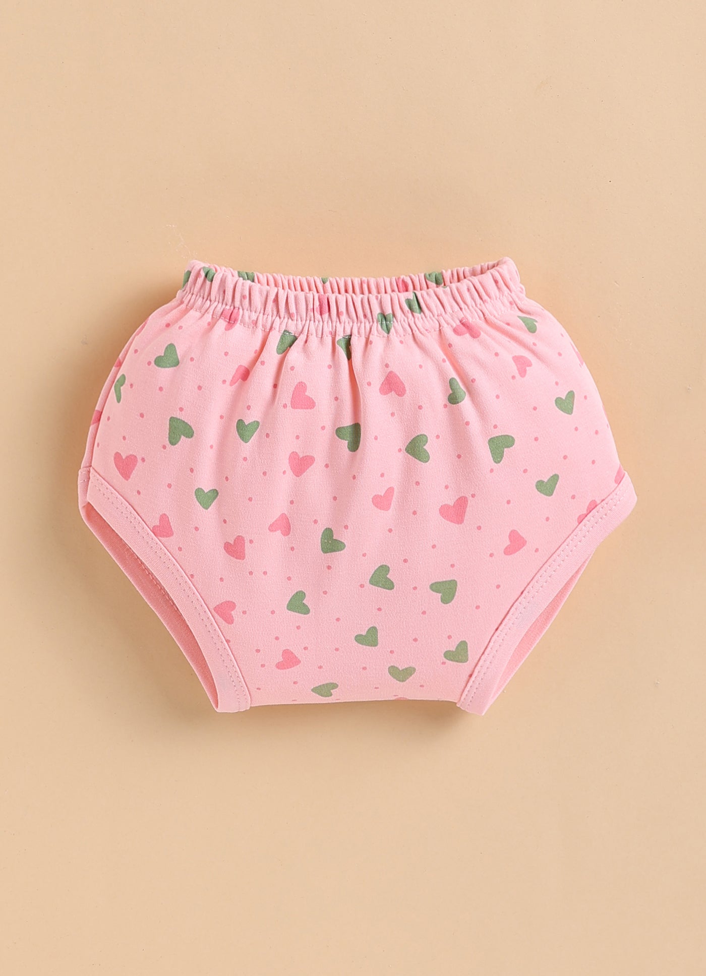 Peach Girls Cap Sleeves Frock With Panty