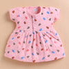 Blue & Peach Girls Cap Sleeves Cotton Above Knee Length Frock Pack of 2