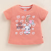 BUMZEE Orange & Navy Girls Half Sleeves Cotton T-Shirts Pack Of 2