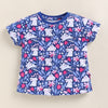 BUMZEE Orange & Navy Girls Half Sleeves Cotton T-Shirts Pack Of 2