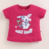 BUMZEE Pink & Navy Girls Half Sleeves T-Shirt & Short Set