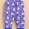 Pink & Navy Girls Half Sleeves Cotton T-Shirt & Pyjama Set
