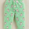 Green Girls Half Sleeves Cotton T-Shirt & Pyjama Set