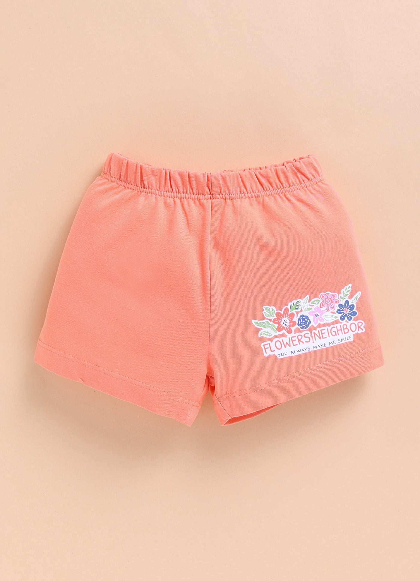 BUMZEE Orange & Navy Girls Shorts Pack of 2