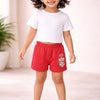 BUMZEE Pink & White Girls Shorts Pack of 2
