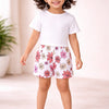 BUMZEE Pink & White Girls Shorts Pack of 2