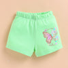 BUMZEE Green & Pink Girls Shorts Pack of 2