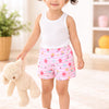 BUMZEE Green & Pink Girls Shorts Pack of 2