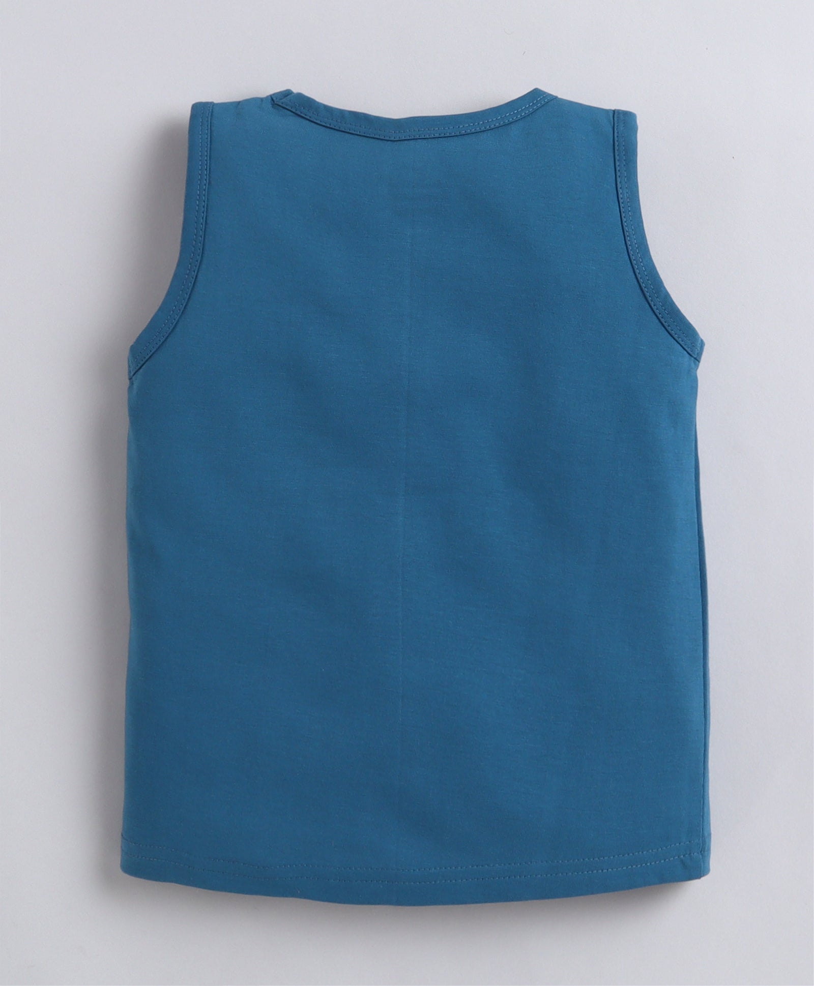 BUMZEE Teal & Yellow Boys Sleeveless T-Shirt & Short Set