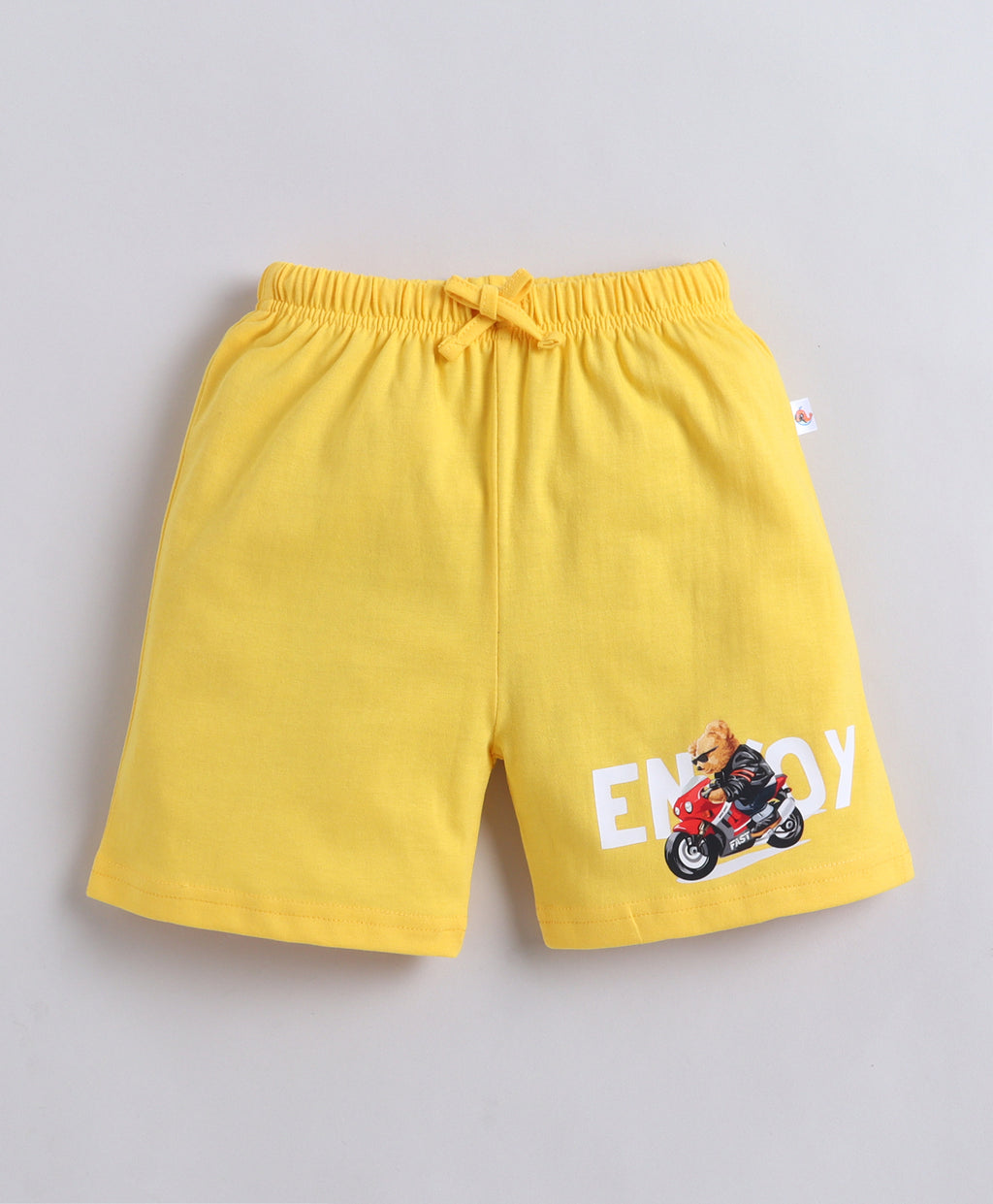 Teal & Yellow Animal Print T-Shirt & Short Set, Sleeveless