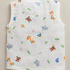 Boys Sleeveless Pure Cotton Muslin Jabla White Pack of 2