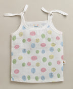 Bumzee White Animal Print Muslin Jabla, Pack of 2, Sleeveless, Cotton Muslin (Style Peb11616)