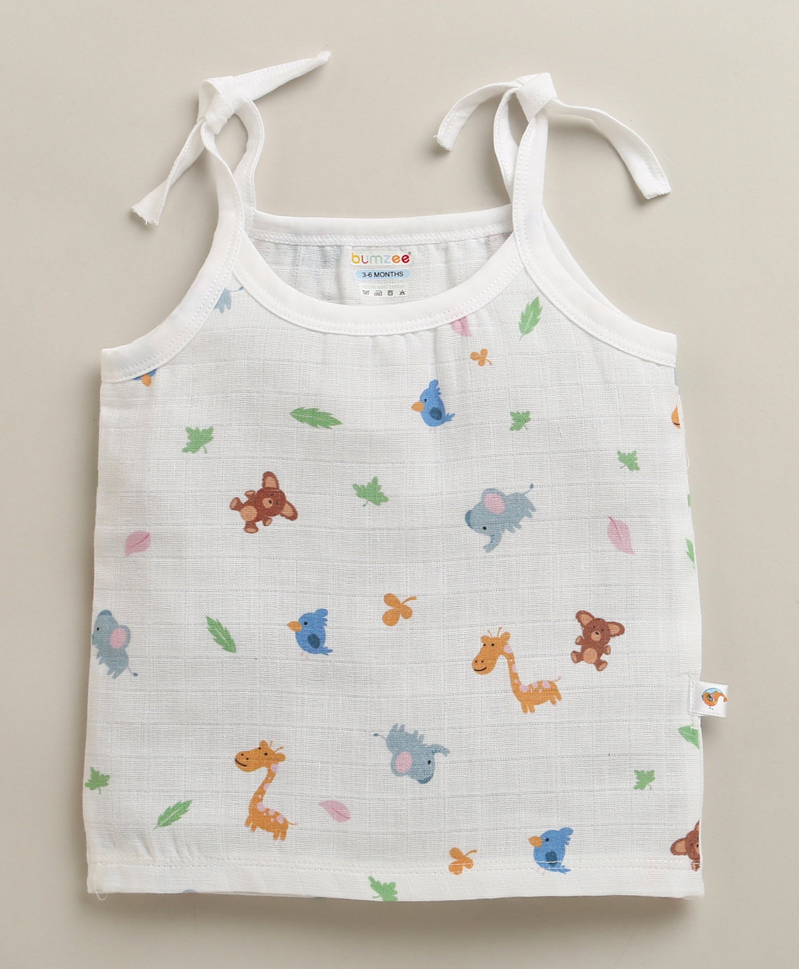 Boys Sleeveless Pure Cotton Muslin Knot Jabla White Pack of 2