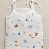 Boys Sleeveless Pure Cotton Muslin Knot Jabla White Pack of 2