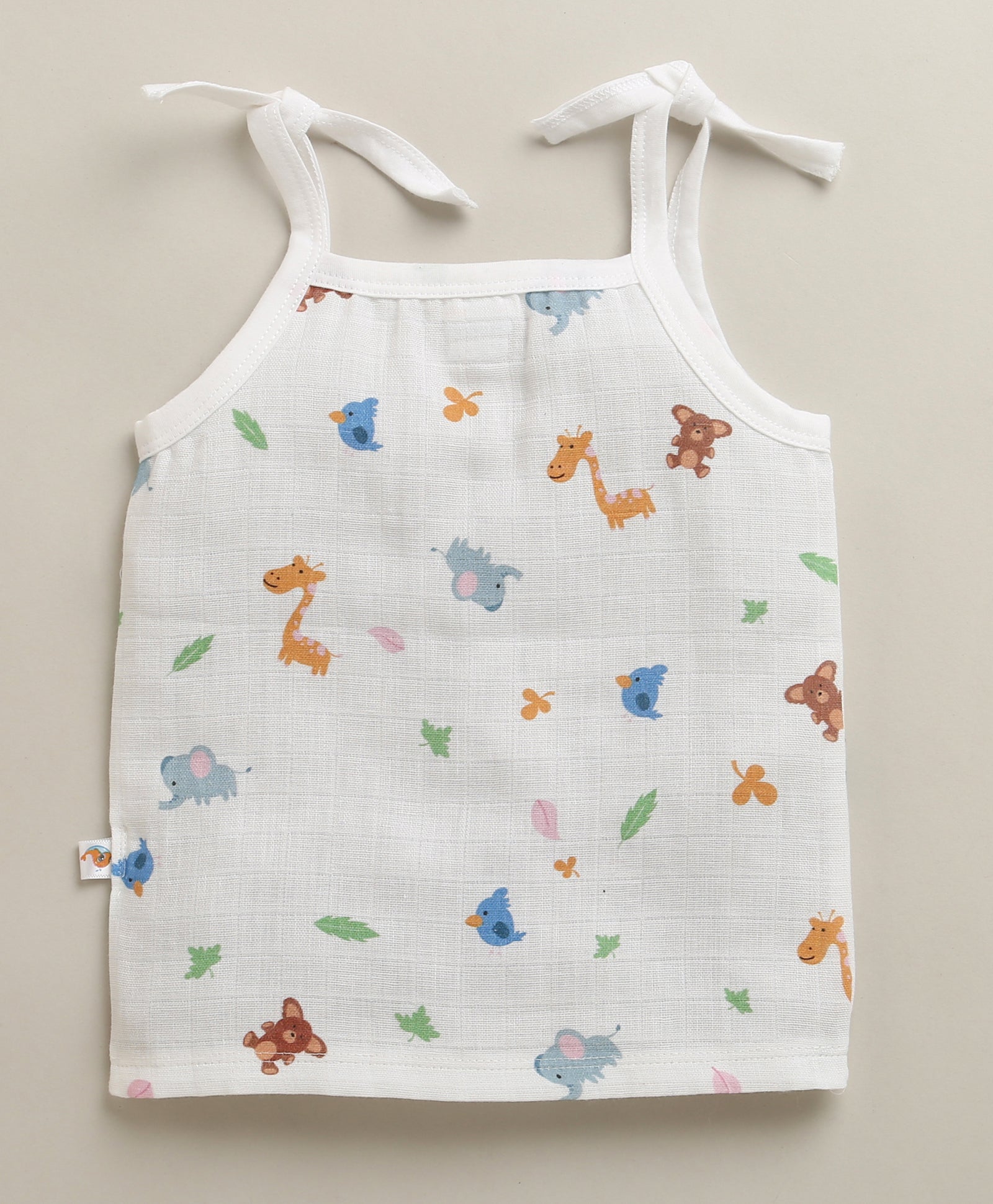 Boys Sleeveless Pure Cotton Muslin Knot Jabla White Pack of 2