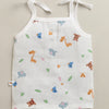 Boys Sleeveless Pure Cotton Muslin Knot Jabla White Pack of 2