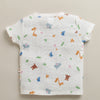 White Baby Boys Half Sleeves Pure Cotton Muslin Jabla & Short Set