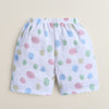 White Baby Boys Half Sleeves Pure Cotton Muslin Jabla & Short Set