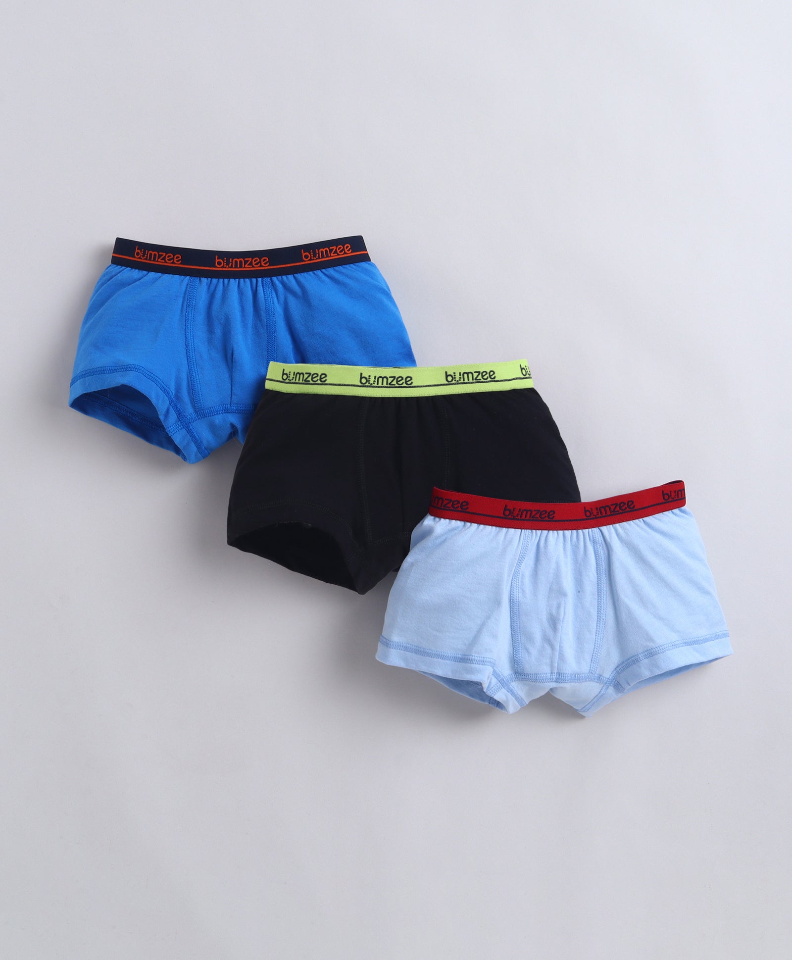 Black & Blue Boys Compact Cotton Trunks Pack of 3