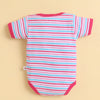 Pink & White Girls Half Sleeves Bodysuit Pack Of 3
