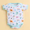 Mint & White Boys Half Sleeves Bodysuit Pack Of 3