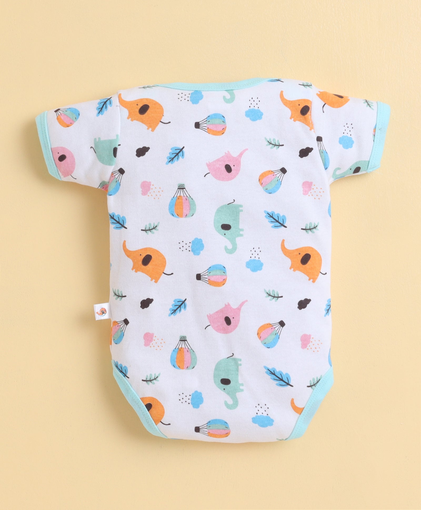 Mint & White Boys Half Sleeves Bodysuit Pack Of 3