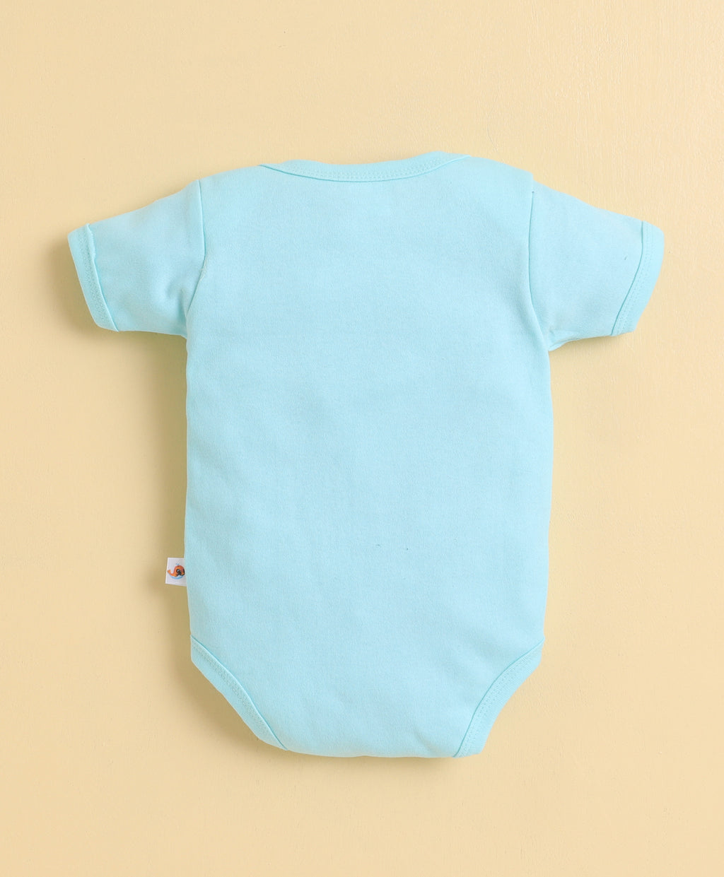 Bumzee Mint & White Animal Print Bodysuit, Pack of 3, Half Sleeves, 100% Cotton