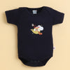 Navy & White Boys Half Sleeves Bodysuit Pack Of 3