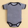 Navy & White Boys Half Sleeves Bodysuit Pack Of 3