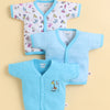 Girls Half Sleeves Jabla Blue & White Pack of 3
