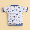 Boys Half Sleeves Jabla Royal Blue & White Pack of 3