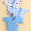 Boys Half Sleeves Jabla Sky Blue & White Pack of 3