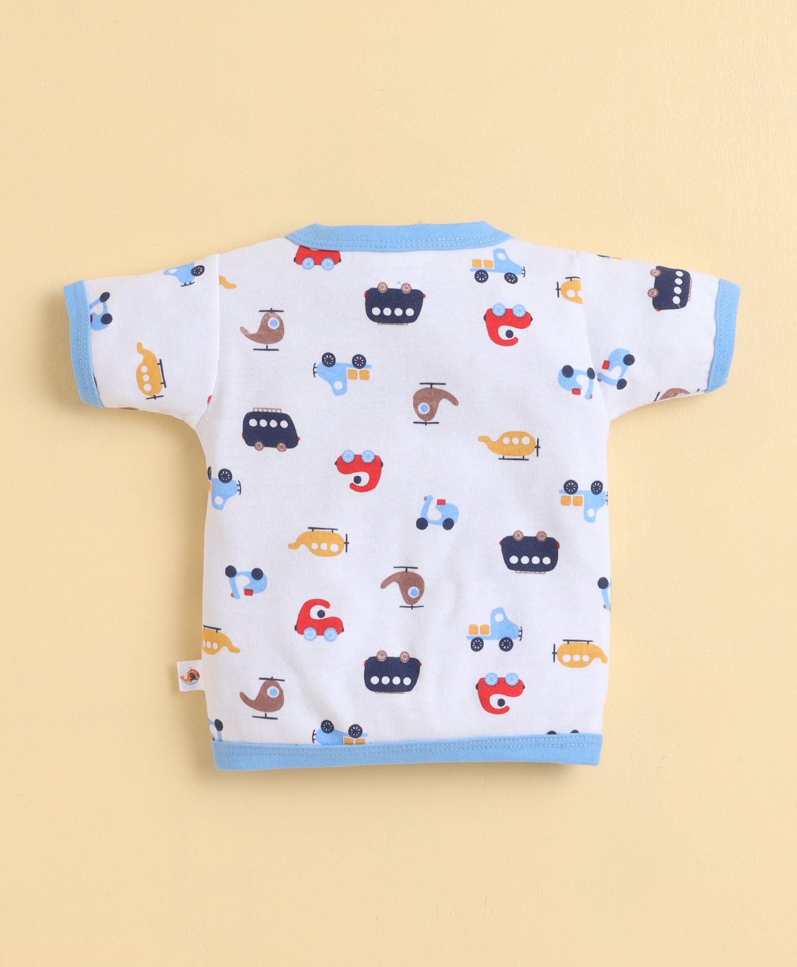 Boys Half Sleeves Jabla Sky Blue & White Pack of 3
