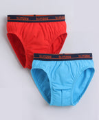 Bumzee Red & Blue Briefs, Pack of 2, Compact Cotton