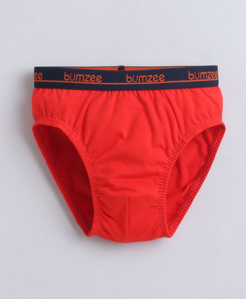 Boys 100% Compact Cotton Briefs - Red & Blue