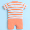 Orange Boys Half Sleeves Thigh Length Romper